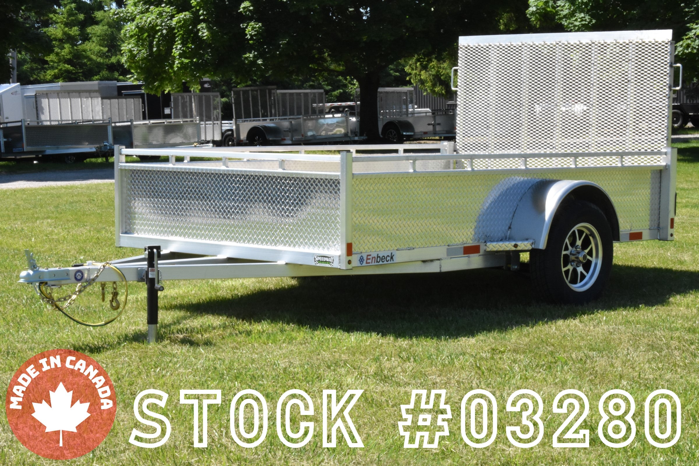 6' x 10' Enbeck Single Axle Aluminum Utility Trailer w/ Aluminum Rims Speedway Trailers Guelph Cambridge Kitchener Ontario Canada