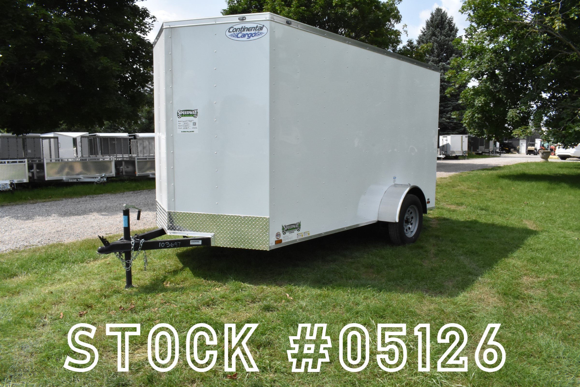 6' x 12' Continental Cargo V-Series Single Axle Steel Enclosed Cargo Trailer Speedway Trailers Guelph Cambridge Kitchener Ontario Canada