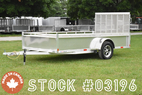 6' x 12' Enbeck Single Axle Aluminum Utility Trailer Aluminum Rims Speedway Trailers Guelph Cambridge Kitchener Ontario Canada