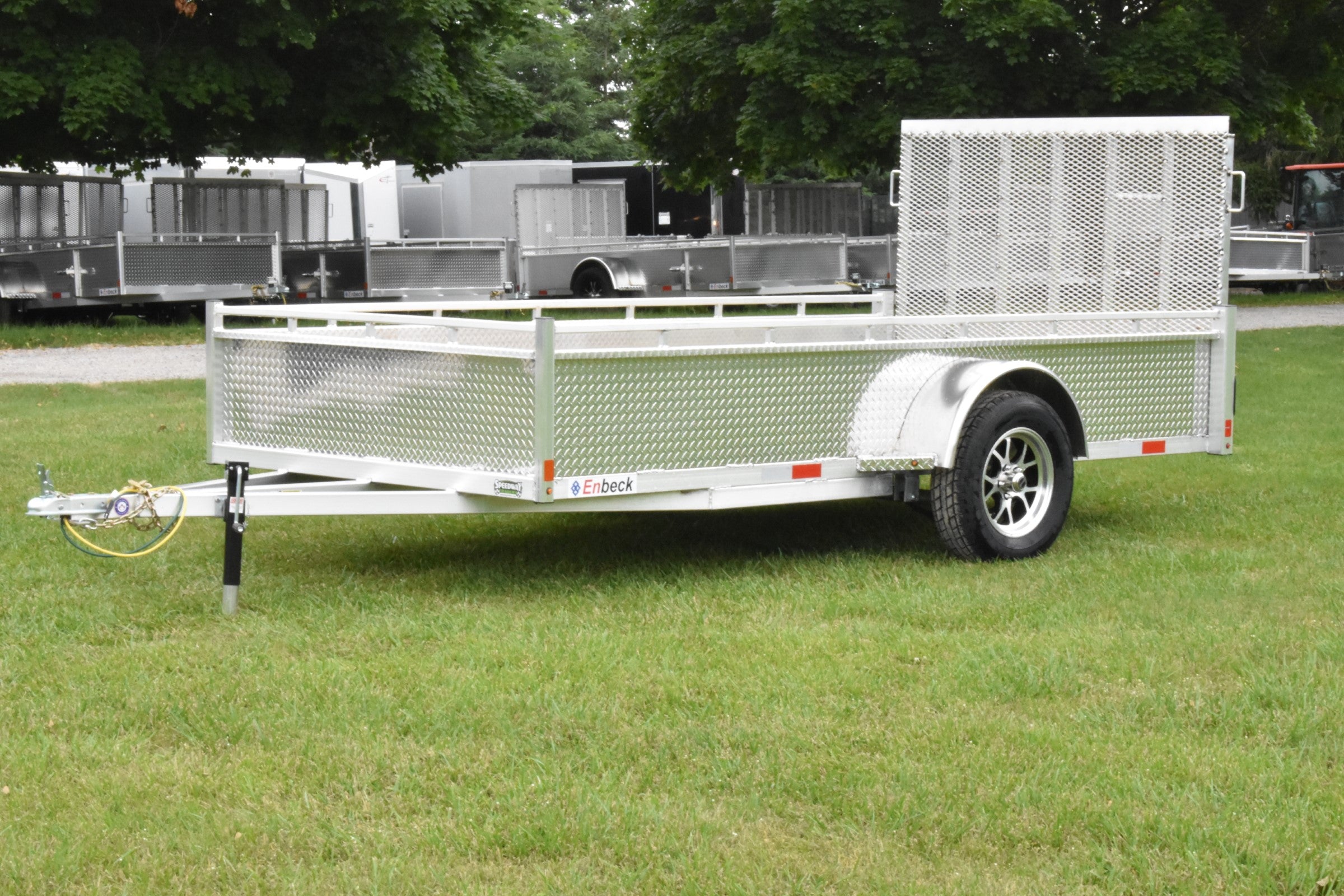 6' x 12' Enbeck Single Axle Aluminum Utility Trailer w/ Aluminum Rims (2025)