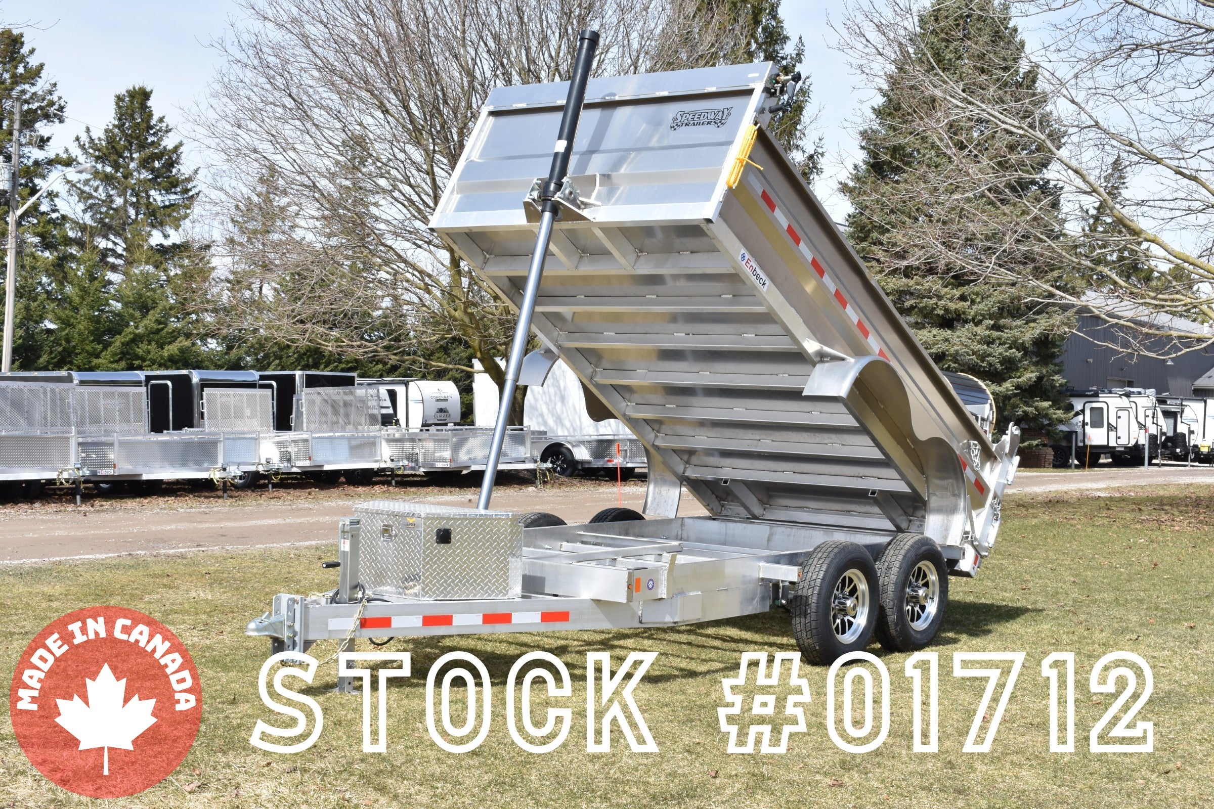 6' x 12' Enbeck 5-Ton Tandem Axle Aluminum Dump Trailer w/ Aluminum Rims (2025)