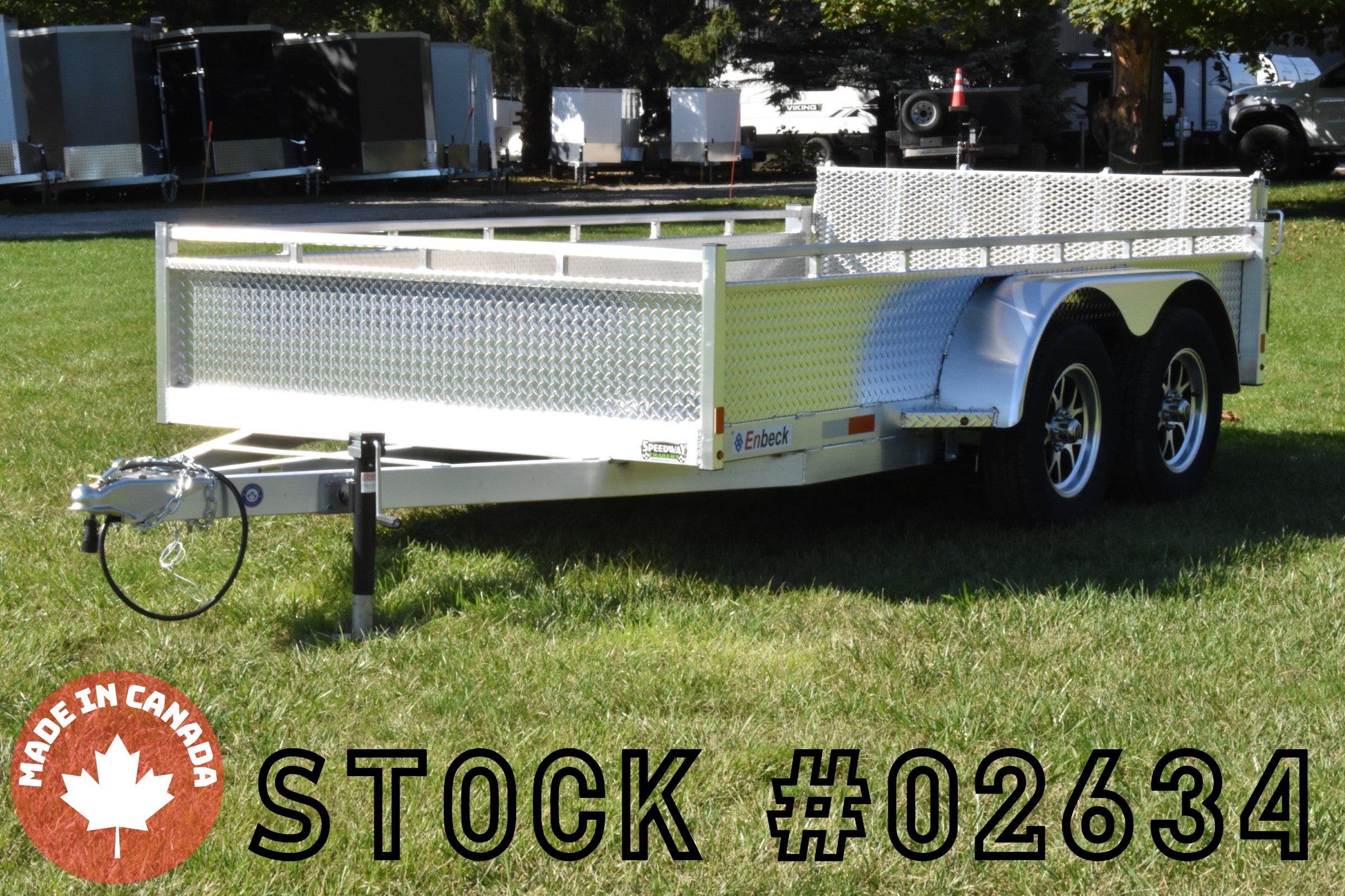 6' x 12' Enbeck Tandem Axle Aluminum Utility Trailer w/ Aluminum Rims & Bi-Fold Gate  Speedway Trailers Guelph Cambridge Kitchener 