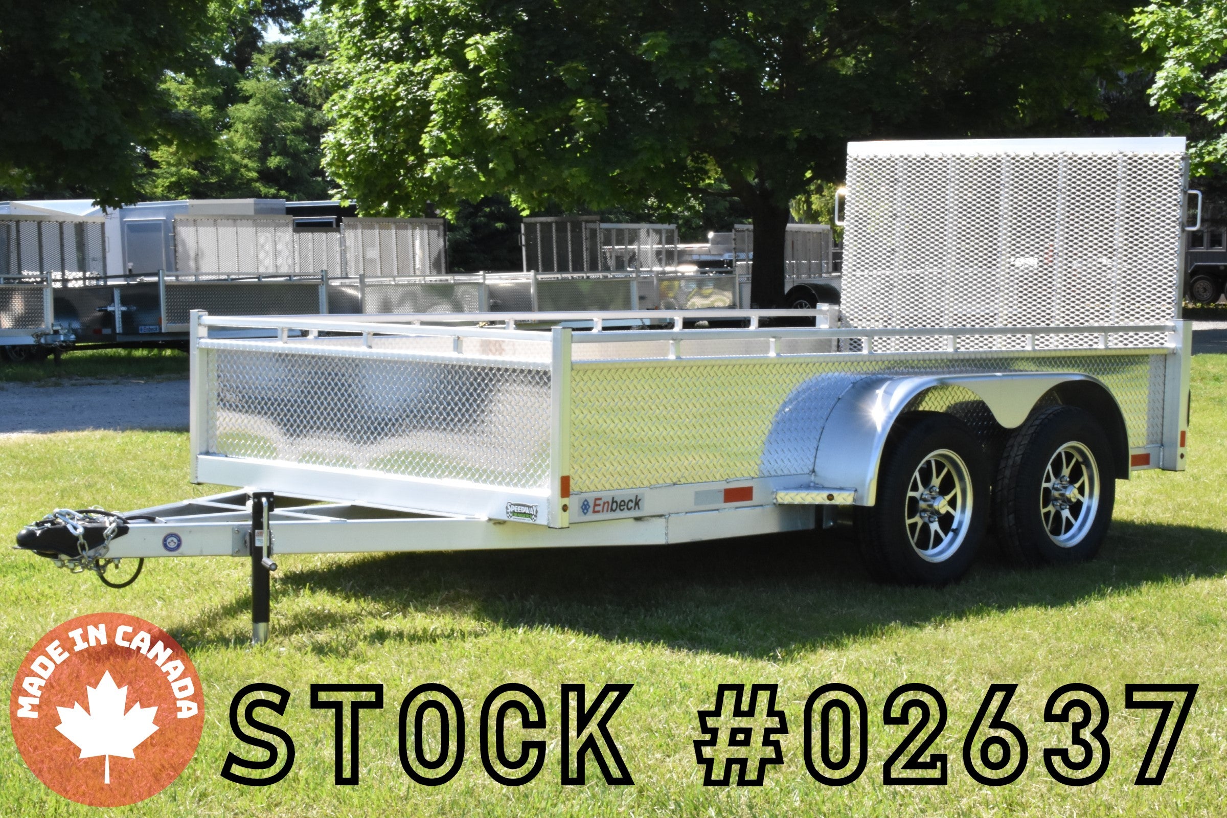 6' x 12' Enbeck Tandem Axle Aluminum Utility Trailer w/ Aluminum Rims & Bi-Fold Gate Speedway Trailers Guelph Cambridge Kitchener Ontario Canada