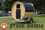 86" x 6' Enbeck Single Axle Aluminum Cedar Wood Fired Sauna Trailer Aluminum Rims Speedway Trailers Guelph Cambridge Kitchener Ontario Canada