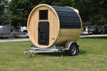 86" x 6' Enbeck Single Axle Aluminum Cedar Wood Fired Sauna Trailer Aluminum Rims Speedway Trailers Guelph Cambridge Kitchener Ontario Canada