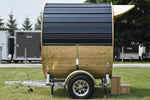 86" x 6' Enbeck Single Axle Aluminum Cedar Wood Fired Sauna Trailer Aluminum Rims Speedway Trailers Guelph Cambridge Kitchener Ontario Canada