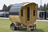86" x 6' Enbeck Single Axle Aluminum Cedar Wood Fired Sauna Trailer Aluminum Rims Speedway Trailers Guelph Cambridge Kitchener Ontario Canada
