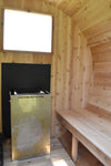 86" x 6' Enbeck Single Axle Aluminum Cedar Wood Fired Sauna Trailer Aluminum Rims Speedway Trailers Guelph Cambridge Kitchener Ontario Canada