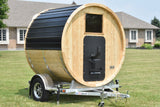 86" x 6' Enbeck Single Axle Aluminum Cedar Wood Fired Sauna Trailer Aluminum Rims Speedway Trailers Guelph Cambridge Kitchener Ontario Canada