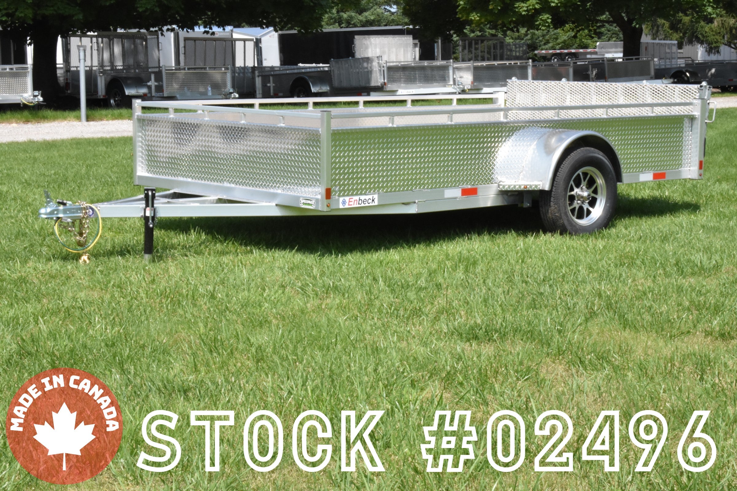 7' x 12' Enbeck Single Axle Aluminum Utility Trailer w/ Aluminum Rims & Bi-Fold Gate Speedway Trailers Guelph Cambridge Kitchener Ontario Canada