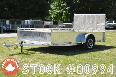 7' x 12' Enbeck Single Axle Aluminum Utility Trailer w/ Aluminum Rims Speedway Trailers Guelph Cambridge Kitchener Ontario Canada