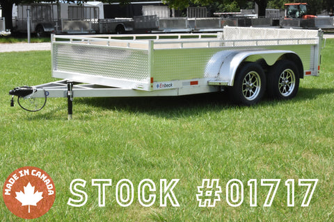 7' x 12' Enbeck Tandem Axle Aluminum Utility Trailer w/ Aluminum Rims & Bi-Fold Gate Speedway Trailers Guelph Cambridge Kitchener Ontario Canada