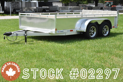 7' x 12' Enbeck Tandem Axle Aluminum Utility Trailer w/ Aluminum Rims & Bi-Fold Gate Speedway Trailers Guelph Cambridge Kitchener Ontario Canada