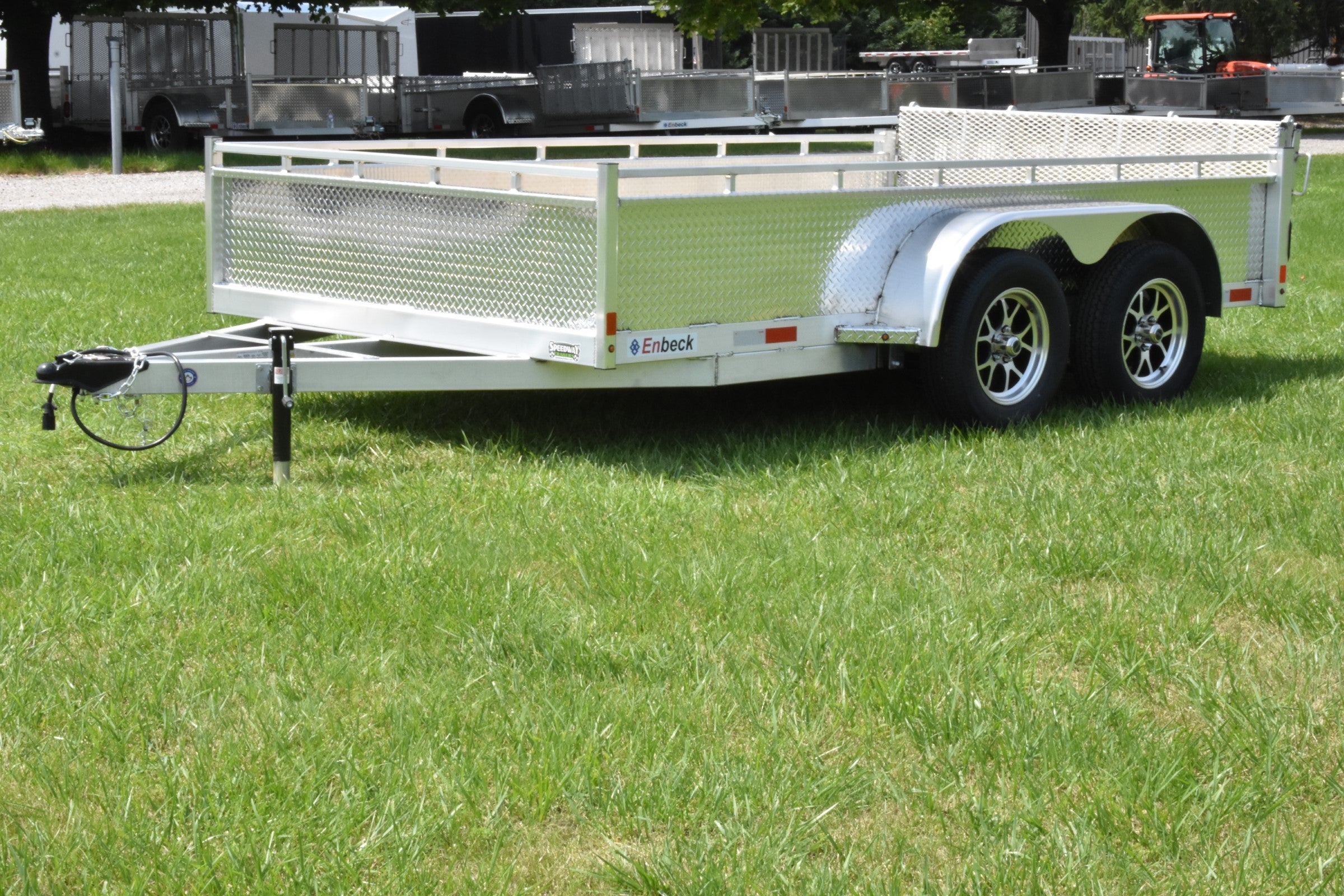 7' x 12' Enbeck Tandem Axle Aluminum Utility Trailer w/ Aluminum Rims & Bi-Fold Gate Speedway Trailers Guelph Cambridge Kitchener Ontario Canada