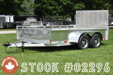 7' x 12' Enbeck Tandem Axle Aluminum Utility Trailer Aluminum Rims Speedway Trailers Guelph Cambridge Kitchener Ontario Canada