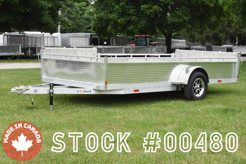 7' x 14' Enbeck Single Axle Aluminum Utility Trailer w/ Aluminum Rims & Bi-Fold Gate Speedway Trailers Guelph Cambridge Kitchener Ontario Canada