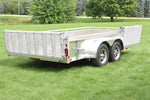 7' x 14' Enbeck Tandem Axle Aluminum Utility Trailer w/ Side Load Ramp, Aluminum Rims & Bi-Fold Gate Speedway Trailers Guelph Cambridge Kitchener Ontario Canada