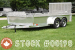 7' x 14' Enbeck Tandem Axle Aluminum Utility Trailer w/ Side Load Ramp & Aluminum Rims Speedway Trailers Guelph Cambridge Kitchener Ontario Canada