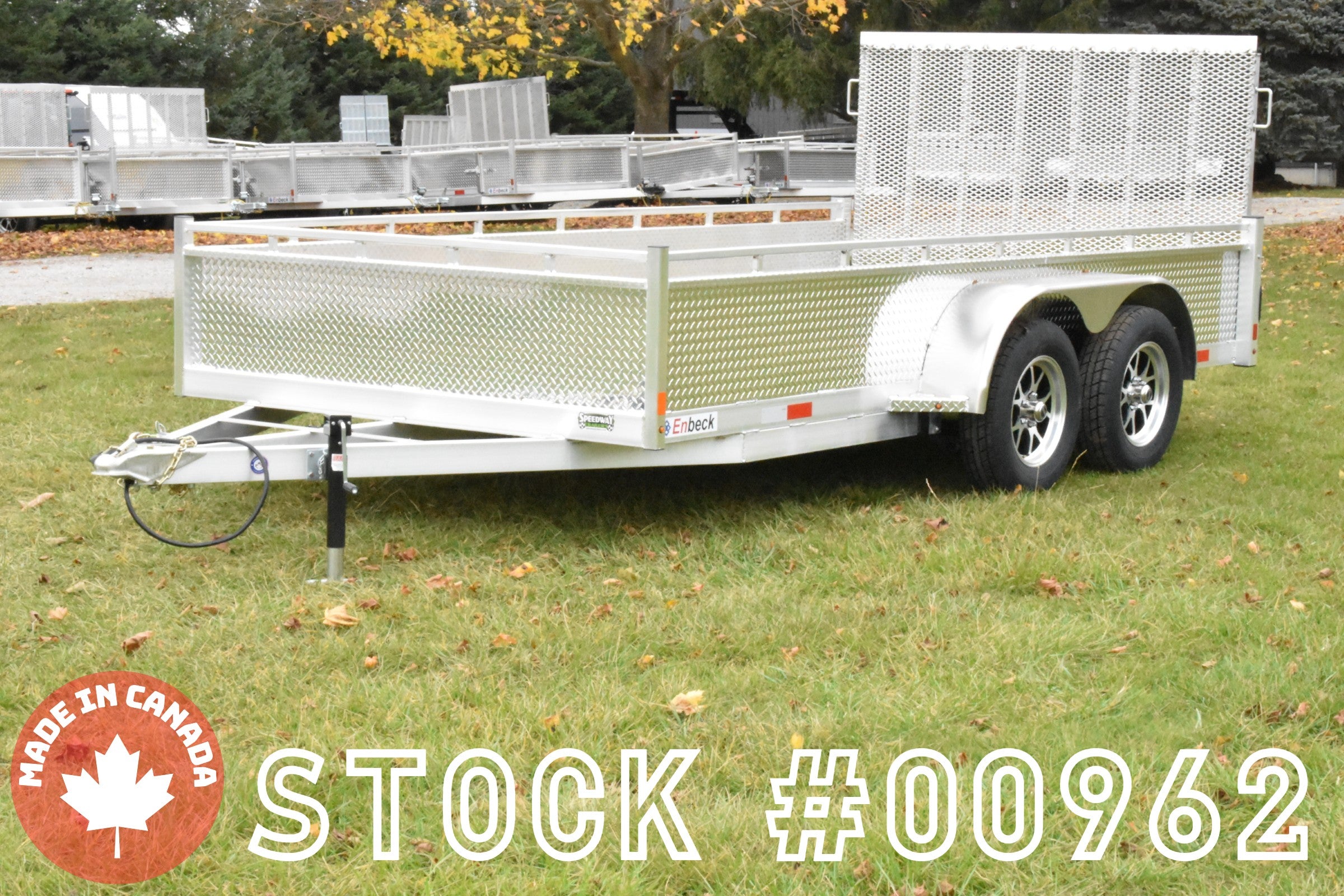 7' x 14' Enbeck Tandem Axle Aluminum Utility Trailer w/ Aluminum Rims Speedway Trailers Guelph Cambridge Kitchener Ontario Canada