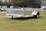 7' x 14' Rhino Single Axle Aluminum Utility Trailer w/ Aluminum Rims Bi-Fold Gate Speedway Trailers Guelph Cambridge Kitchener Ontario Canada