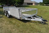 7' x 14' Rhino Tandem Axle Aluminum Side Loading Utility Trailer w/ Aluminum Rims & Bi-Fold Gate Speedway Trailers Guelph Cambridge Kitchener Ontario Canada