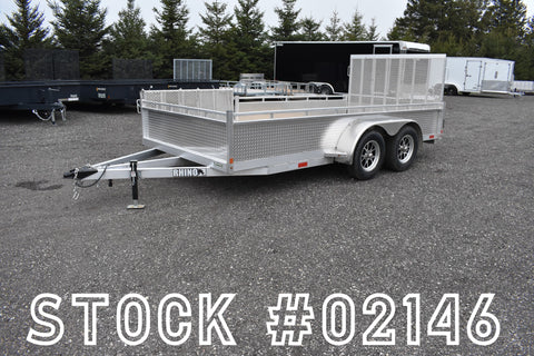7' x 14' Enbeck Tandem Axle Aluminum Side Loading Utility Trailer w/ Side Load Ramp & Aluminum Rims Speedway Trailers Guelph Cambridge Kitchener Ontario Canada
