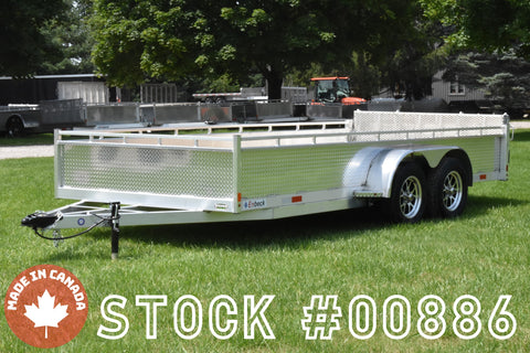 7' x 16' Enbeck Tandem Axle Aluminum Utility Trailer w/ Aluminum Rims & Bi-Fold Gate Speedway Trailers Guelph Cambridge Kitchener Ontario