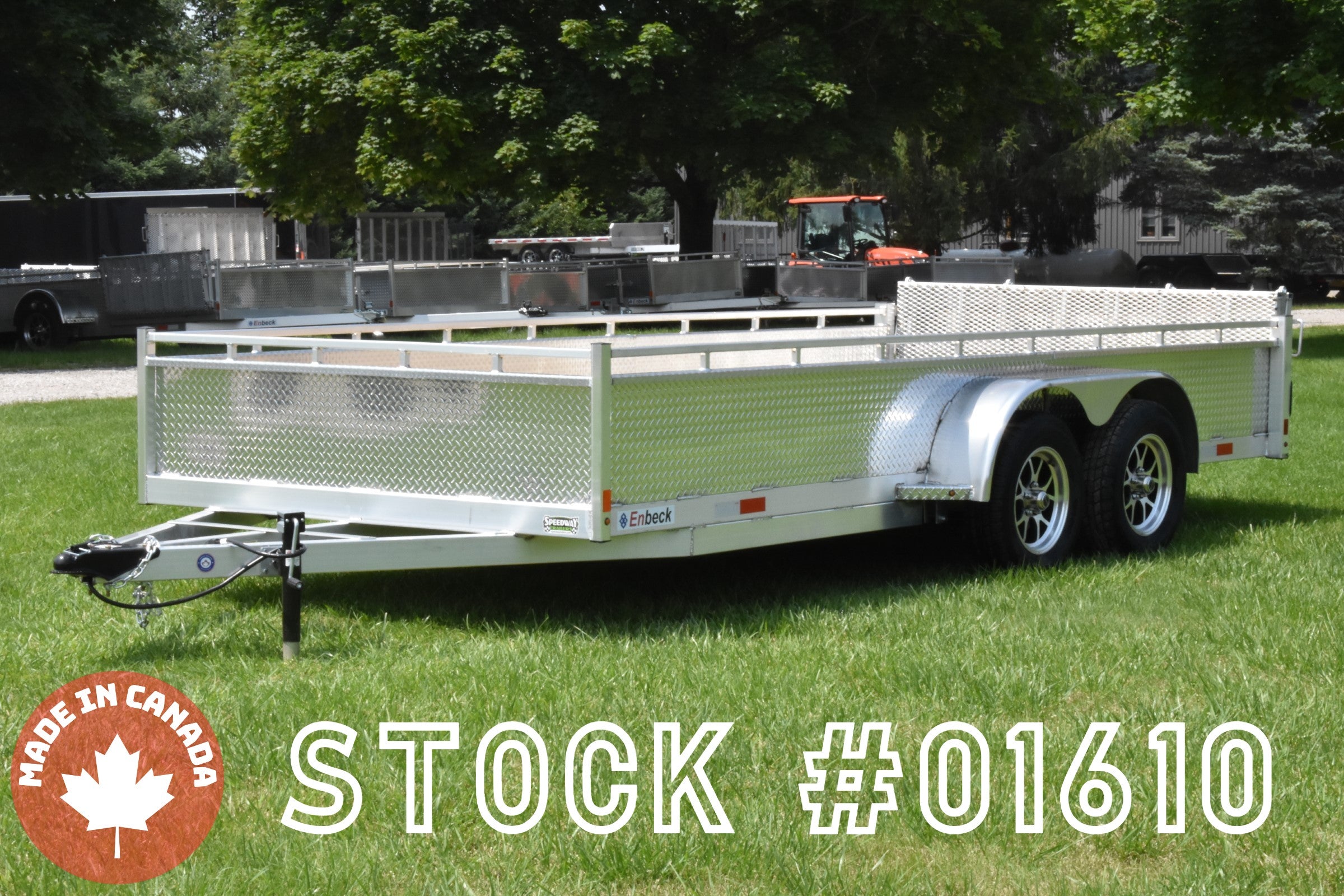 7' x 16' Enbeck Tandem Axle Aluminum Utility Trailer w/ Aluminum Rims & Bi-Fold Gate Speedway Trailers Guelph Cambridge Kitchener Ontario