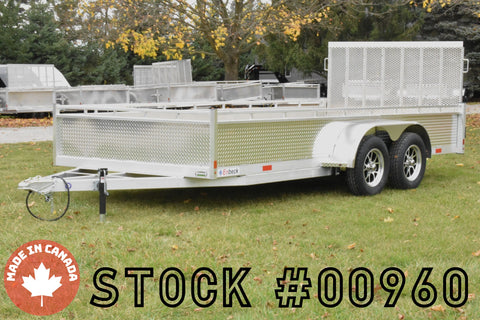 7' x 16' Enbeck Tandem Axle Aluminum Utility Trailer w/ Aluminum Rims Speedway Trailers Guelph Cambridge Kitchener Ontario