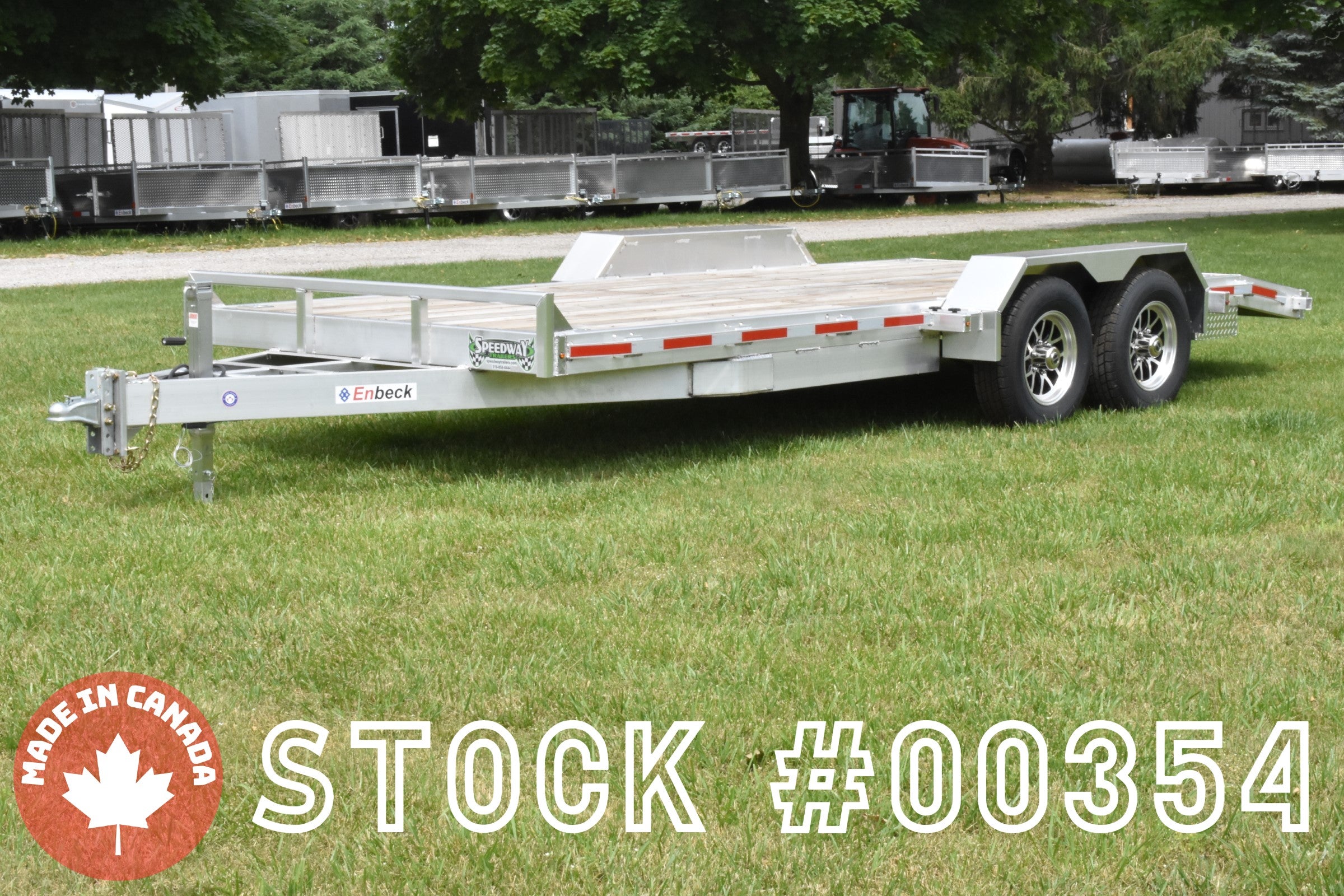 7' x 18' Enbeck Tandem Axle Aluminum 5 Ton Car Hauler w/ Aluminum Rims