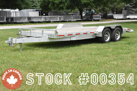 7' x 18' Enbeck Tandem Axle Aluminum 5 Ton Car Hauler w/ Aluminum Rims