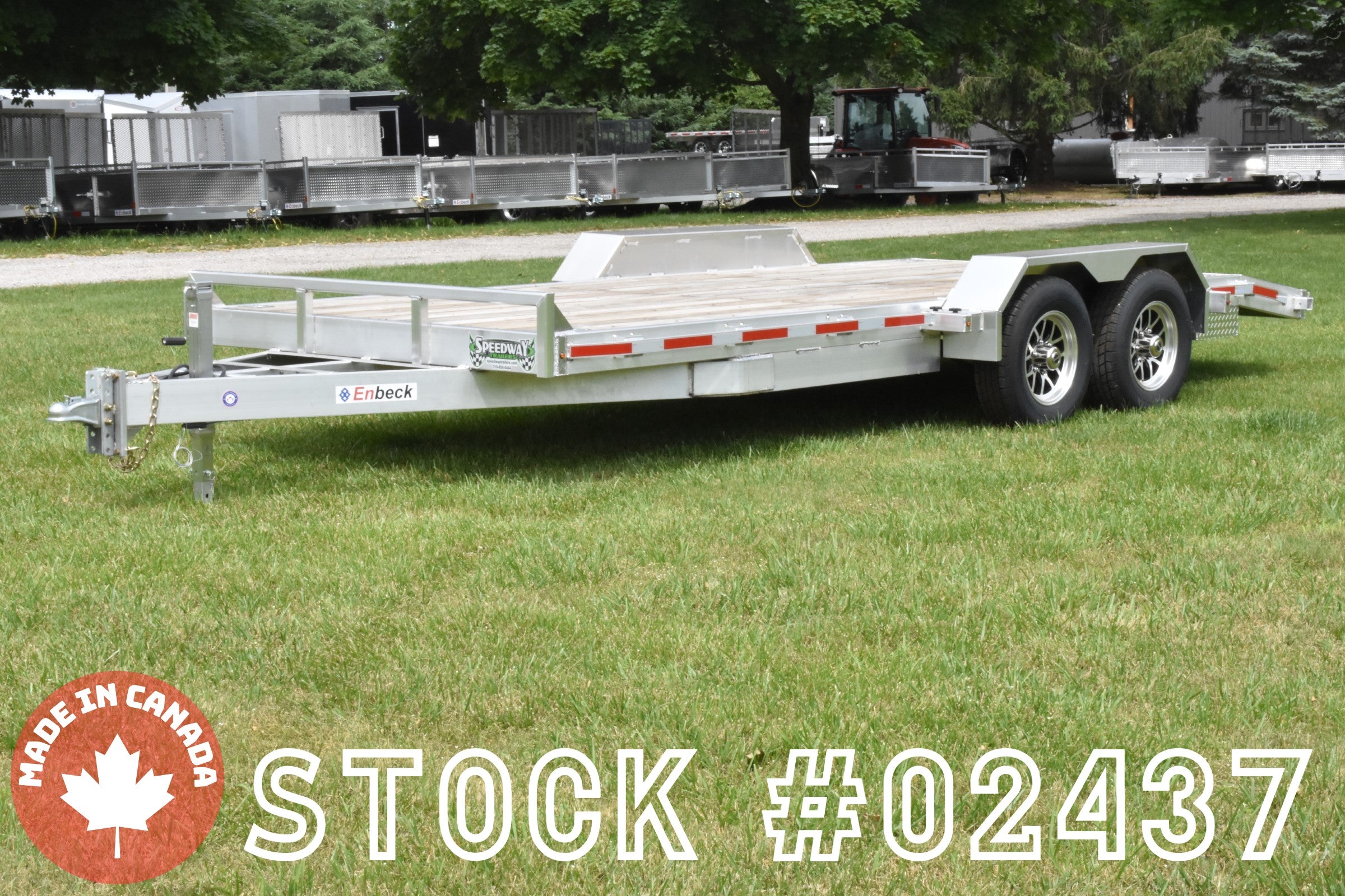 7' x 20' Enbeck Tandem Axle Aluminum 5 Ton Car Hauler Aluminum Rims Speedway Trailers Guelph Cambridge Kitchener Ontario Canada