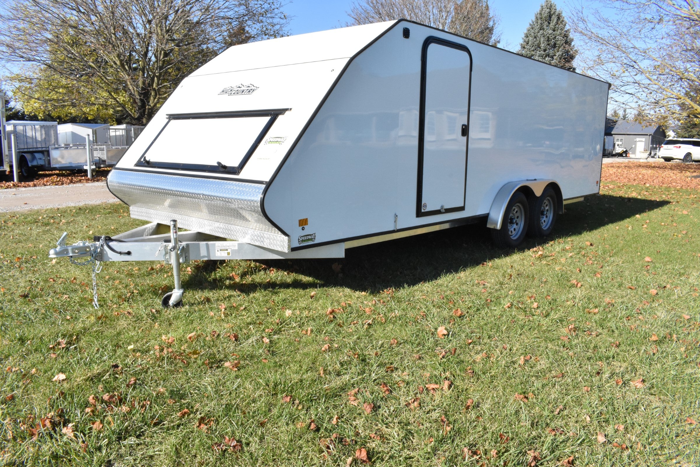 7.5' x 22' Alcom Express Tandem Axle Enclosed Snowmobile Trailer Speedway Trailers Guelph Cambridge Kitchener Ontario Canada