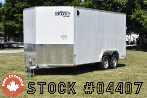 8.5' x 16' Gator Elite Tandem Axle Enclosed Galvanized Cargo Trailer Speedway Trailers Guelph Cambridge Kitchener Ontario Canada