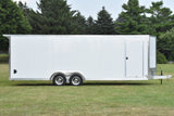 8.5' x 24' Enbeck Tandem Axle Enclosed Aluminum Car Hauler Speedway Trailers Guelph Cambridge Kitchener Ontario Canada