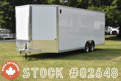 8.5' x 24' Enbeck Tandem Axle Enclosed Aluminum Car Hauler Speedway Trailers Guelph Cambridge Kitchener Ontario Canada