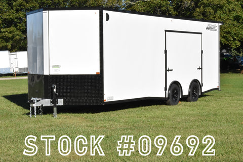 8.5' x 24' Nitro Tandem Axle BLACKOUT Enclosed Aluminum Car Hauler Trailer Speedway Trailers Guelph Cambridge Kitchener Ontario Canada