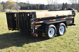 82" x 12' Tandem Axle Hydraulic Dump Trailer w/ 7 Ton Capacity Black Speedway Trailers Guelph Cambridge Kitchener Ontario Canada