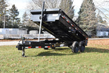 83" x 14' Ironbull Tandem Axle Hydraulic Dump Trailer w/ 7 Ton Capacity Black Speedway Trailers Guelph Cambridge Kitchener Ontario Canada