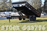 96" x 14' Ironbull Tandem Axle Hydraulic Deckover Dump Trailer w/ 7 Ton Capacity Black Speedway Trailers Guelph Cambridge Kitchener Ontario Canada