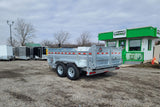 7' x 12' One-Sixteen Galvanized Telescopic Hydraulic Dump Trailer - 7 Ton