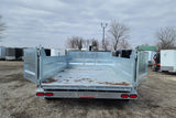 7' x 12' One-Sixteen Galvanized Telescopic Hydraulic Dump Trailer - 7 Ton