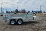 7' x 12' One-Sixteen Galvanized Telescopic Hydraulic Dump Trailer - 7 Ton
