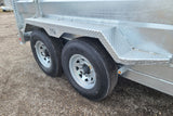 7' x 12' One-Sixteen Galvanized Telescopic Hydraulic Dump Trailer - 7 Ton