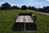 7' x 14' OneSixteen Single Axle Painted Steel Utility Trailer w/ Side Load Ramp