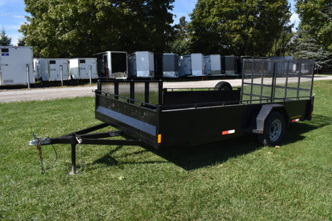 7' x 14' OneSixteen Single Axle Painted Steel Utility Trailer w/ Side Load Ramp