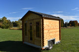 8' x 8' Cabin Sauna w/ Aluminum Trailer
