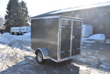 5' x 8' Rhino Single Axle Enclosed Cargo Trailer w/ Barn Door & Side Door