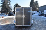 5' x 8' Rhino Single Axle Enclosed Cargo Trailer w/ Barn Door & Side Door