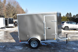 5' x 8' Rhino Single Axle Enclosed Cargo Trailer w/ Barn Door & Side Door